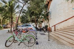 在Mayan Monkey Tulum - Social Hotel内部或周边骑自行车