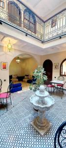 Posezení v ubytování Auberge RIAD DLIM Tamraght