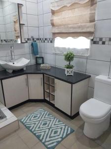 een badkamer met een wastafel en een toilet bij Genie's Nest Ooie 3 in Pretoria