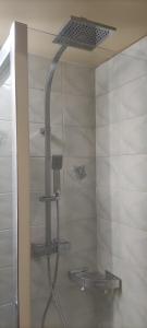 eine Dusche im Bad mit Duschkopf in der Unterkunft appartement calme de 48m2 in Amélie-les-Bains-Palalda