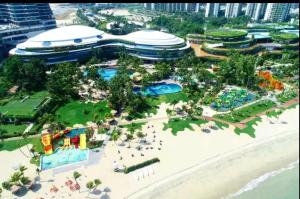 an aerial view of the water park at a resort at 09 forest city homestay-温馨小筑 in Johor Bahru