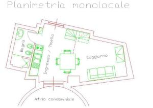 a floor plan of a house at Casa vacanze De Mari in Lecce