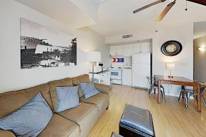 a living room with a couch and a table at River View Condo A in Wilmington