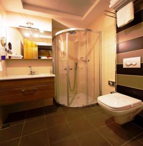 Koupelna v ubytování Efeler Hotel