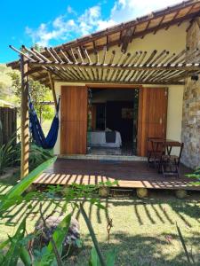 Um jardim em Pousada Maritacas do Sana