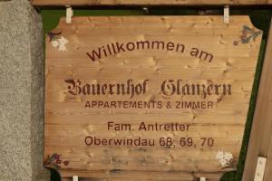Certifikát, hodnocení, plakát nebo jiný dokument vystavený v ubytování Bauernhof Glanzern