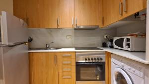 Kuchyň nebo kuchyňský kout v ubytování Apartamento Unio