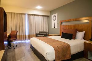 Llit o llits en una habitació de Real Inn Guadalajara Expo