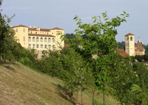 un edificio en la cima de una colina con manzanos en A CASA DI CARLA B&B, en San Raffaele Cimena