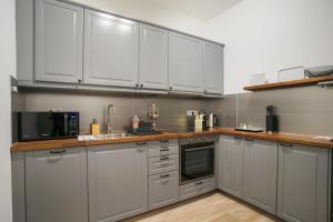 Kuchyňa alebo kuchynka v ubytovaní Koffer Apartman