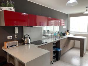 Köök või kööginurk majutusasutuses Tantum Concon Apartment