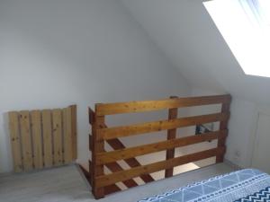 Postel nebo postele na pokoji v ubytování Quartier calme sur le port de plaisance et le GR34