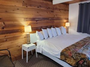 Postel nebo postele na pokoji v ubytování Pines Motel