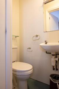 ein Bad mit einem WC und einem Waschbecken in der Unterkunft Central Hotel in London