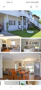 a collage of three pictures of a house at Cheerful city house in Cairns