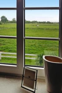 テニングにあるApartment, Toenningの野馬の景色を望む窓