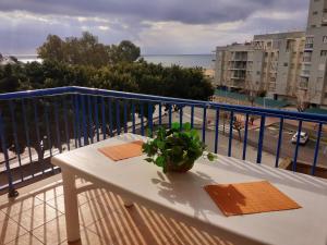 Balkón nebo terasa v ubytování PALMAVERA BEACH