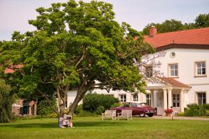 Κήπος έξω από το Relais & Châteaux Gutshaus Stolpe