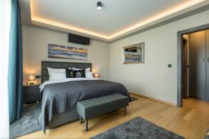 Posteľ alebo postele v izbe v ubytovaní Family Villa Mare for max 8 person with jacuzzi Kukci Poreč countryside