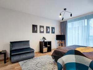 Ruang duduk di EASY RENT APARTAMENTS - Silver 9, Basen & SPA, Centrum Free Parking 24h Check-in