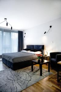 Katil atau katil-katil dalam bilik di EASY RENT APARTAMENTS - Silver 9, Basen & SPA, Centrum Free Parking 24h Check-in