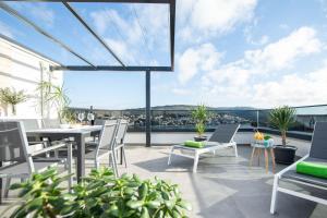 Balkón alebo terasa v ubytovaní Penthouse Adriatic Blue
