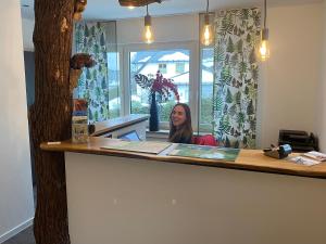 The lobby or reception area at Astrid's Pension