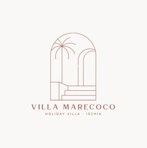 un edificio con un logo di palma di Villa Marecoco a Ischia