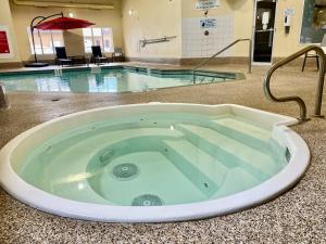 埃德蒙頓的住宿－南埃得蒙頓速8酒店，游泳池中间的大浴缸