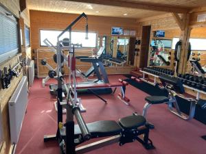 Fitness centrum a/nebo fitness zařízení v ubytování Penzion Relax Litovel