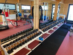Fitness centrum a/nebo fitness zařízení v ubytování Penzion Relax Litovel