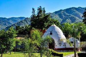 En generel udsigt til bjerge eller udsigt til bjerge taget fra lodgen