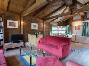 A seating area at Apartment in Niedernsill near Zell am See Ski Lift