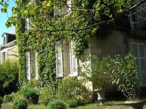 une maison où le lierre pousse sur son côté dans l'établissement La Marronniere, à Cheffes-sur-Sarthe