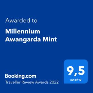 Certifikát, ocenenie alebo iný dokument vystavený v ubytovaní Millennium Awangarda Mint