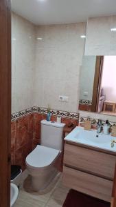 Koupelna v ubytování Acogedor apartamento 2ª Línea playa