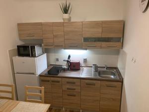 Apartmán Nikolka的厨房或小厨房