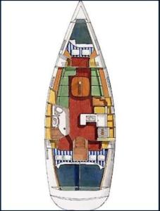 The floor plan of Velero en Port Forum sail boat
