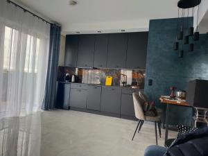 Kuchyň nebo kuchyňský kout v ubytování Apartament Blue Sky