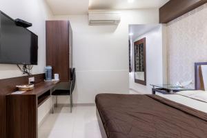 TV a/nebo společenská místnost v ubytování Hotel Ashish