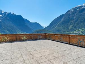 a balcony with a view of a mountain range at Cozy Farmhouse in Oetz near Ski Area in Sautens