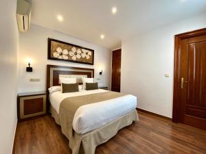 A bed or beds in a room at Hostal Rodri