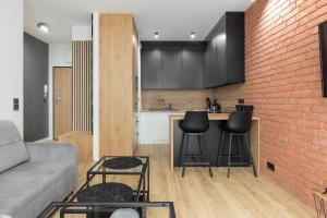 Kuchyň nebo kuchyňský kout v ubytování Brand New Business Apartament