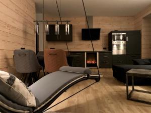 Χώρος καθιστικού στο NaturApart RAUSZEIT - Deluxe Apartment des NaturBoutiqueHotel RAUSZEIT