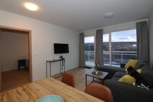 TV a/nebo společenská místnost v ubytování Nortia Apartments
