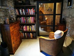 Pokój z półką pełną książek w obiekcie Casa della Grofica w mieście Kringa