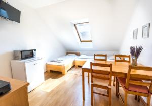 Televízia a/alebo spoločenská miestnosť v ubytovaní Apartmány Podyjí