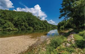 a river with trees on the side of it at Awesome Home In Brod Na Kupi With Sauna in Brod na Kupi