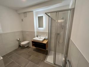 Koupelna v ubytování Neues Traunsee Apartment Altmünster