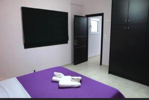 Posteľ alebo postele v izbe v ubytovaní Spilios Apartment